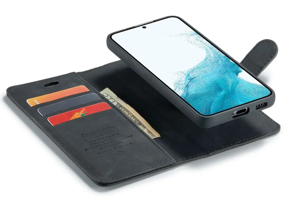 Samsung S25 FE-Casemania 2in1 Magnetic-Magsafe BookcaseCase- Zwart-4-Cityhoesje.nl