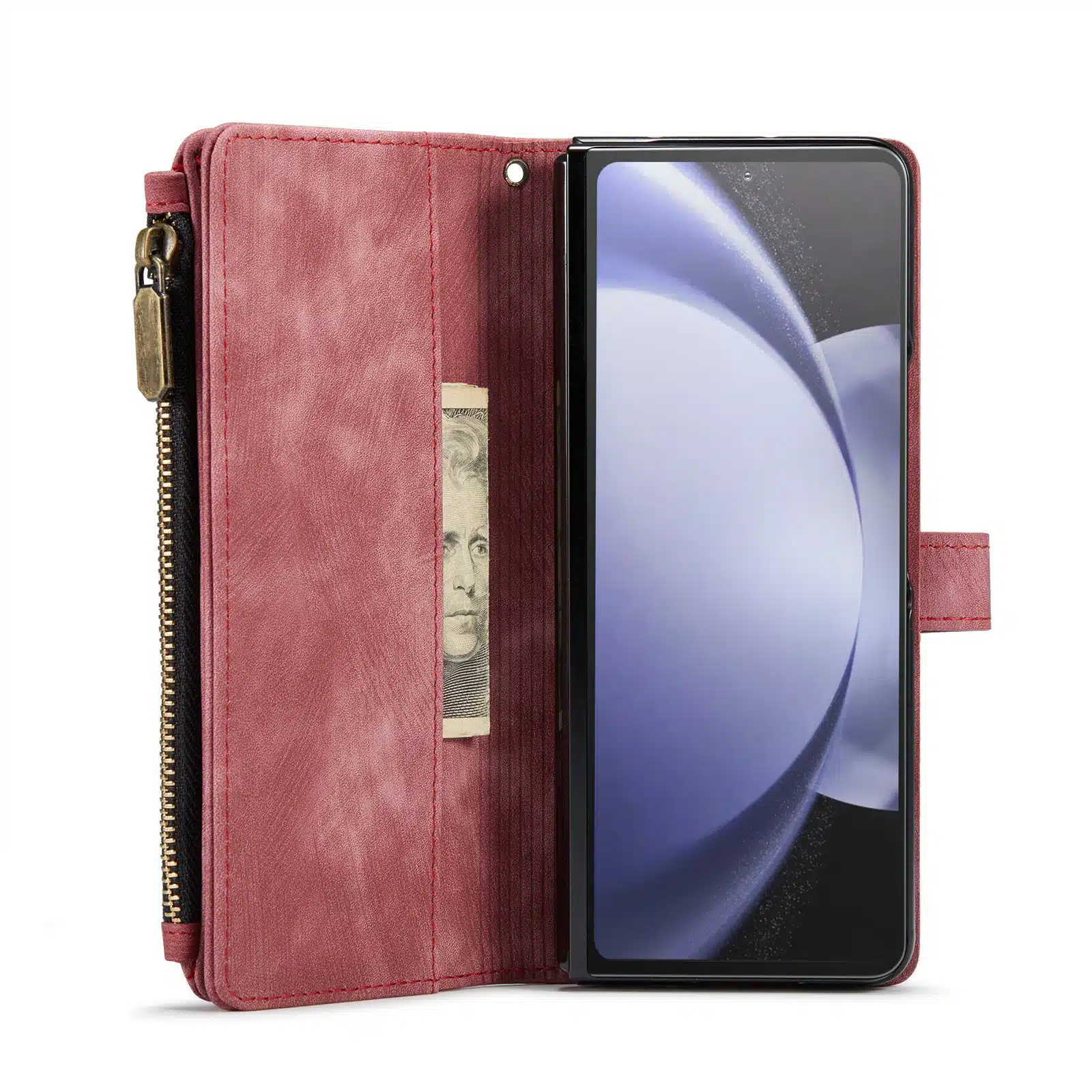 Solidenz-Urban-Bookcase-2in1-Samsung-Z-Fold-7-Hoesje-Rood-3-Cityhoesje.nl