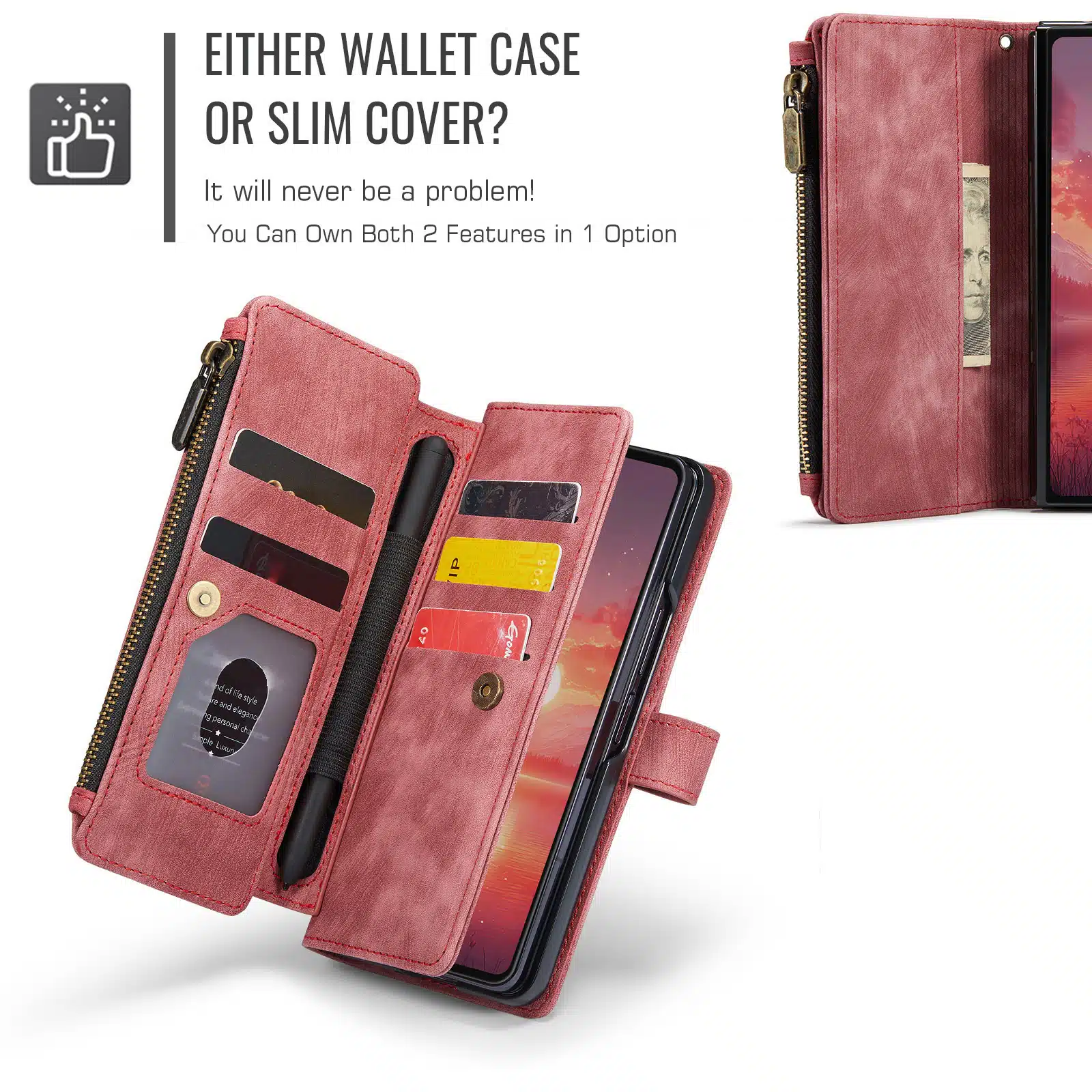 Solidenz-Urban-Bookcase-2in1-Samsung-Z-Fold-7-Hoesje-Rood-6-Cityhoesje.nl