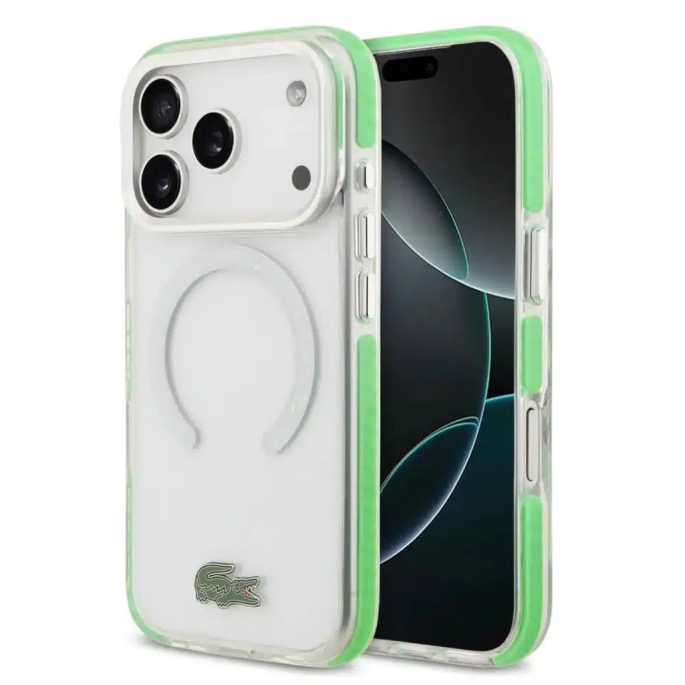 Lacoste-Backcover-iPhone 17 Pro Max-18 Pro Max-Magsafe-Transparant - Afbeelding 1