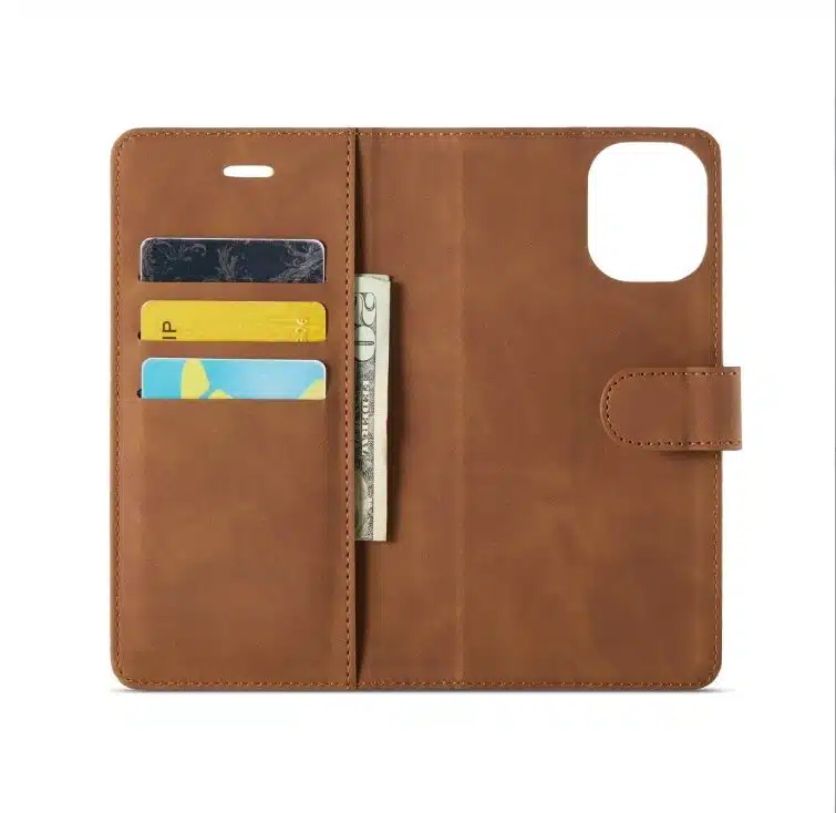 Cityhoesje-Bookcase-iPhone 16 Pro Max-2 in 1-Bruin - Afbeelding 5