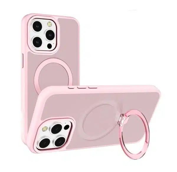 Cityhoesje - Ring Backcover - iPhone 16 Pro - Wireless Charging - Roze
