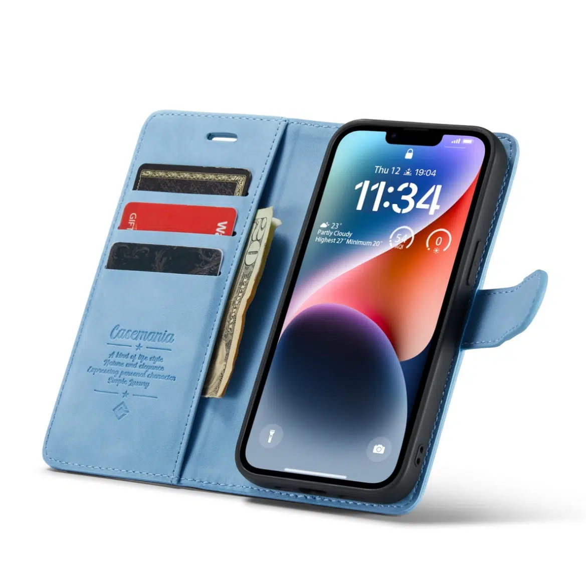 Casemania - Bookcase 2-in-1 hoesje TPU – iPhone 15 Plus - Blauw - Afbeelding 4