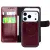 Cityhoesje-2in1-Bookcase-iPhone 17 Pro-18 Pro-Leren-Bordeaux - Thumbnail Image 2