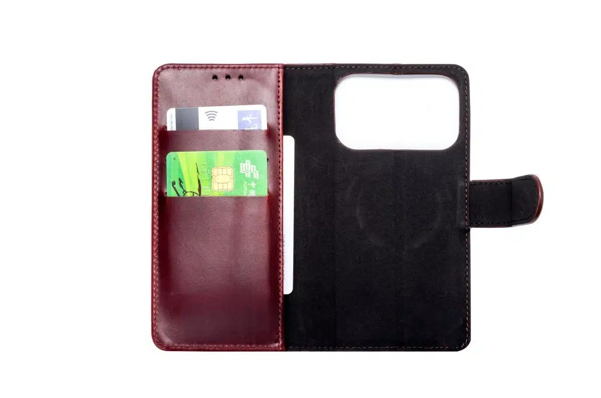 Cityhoesje-2in1-Bookcase-iPhone 17 Pro-18 Pro-Leren-Bordeaux - Afbeelding 4