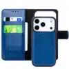 Cityhoesje-2in1-Bookcase-iPhone 17 Pro-18 Pro-Leren-Blauw - Thumbnail Image 2