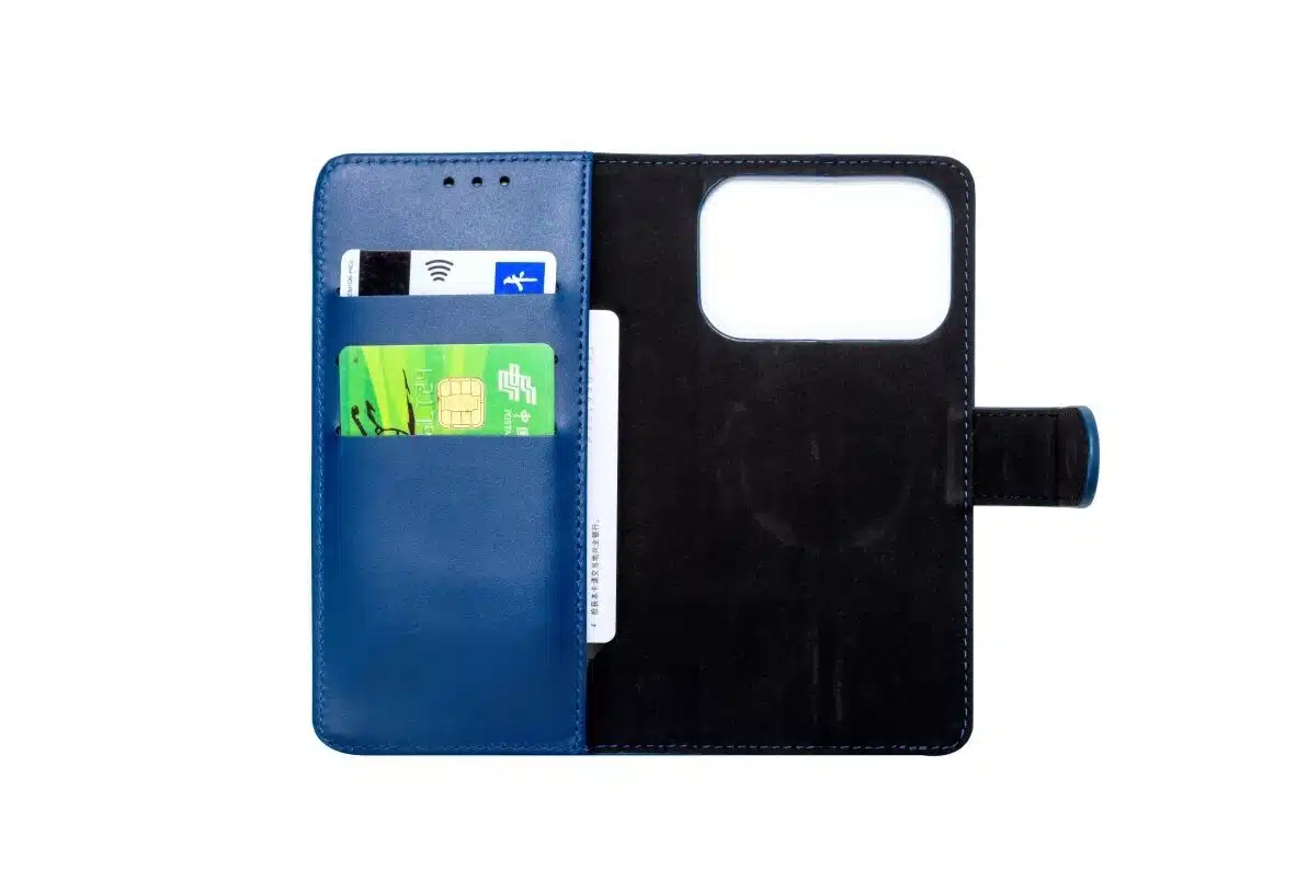 Cityhoesje-2in1-Bookcase-iPhone 17 Pro-18 Pro-Leren-Blauw - Afbeelding 4