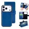 Cityhoesje-2in1-Bookcase-iPhone 17 Pro-18 Pro-Leren-Blauw - Thumbnail Image 1