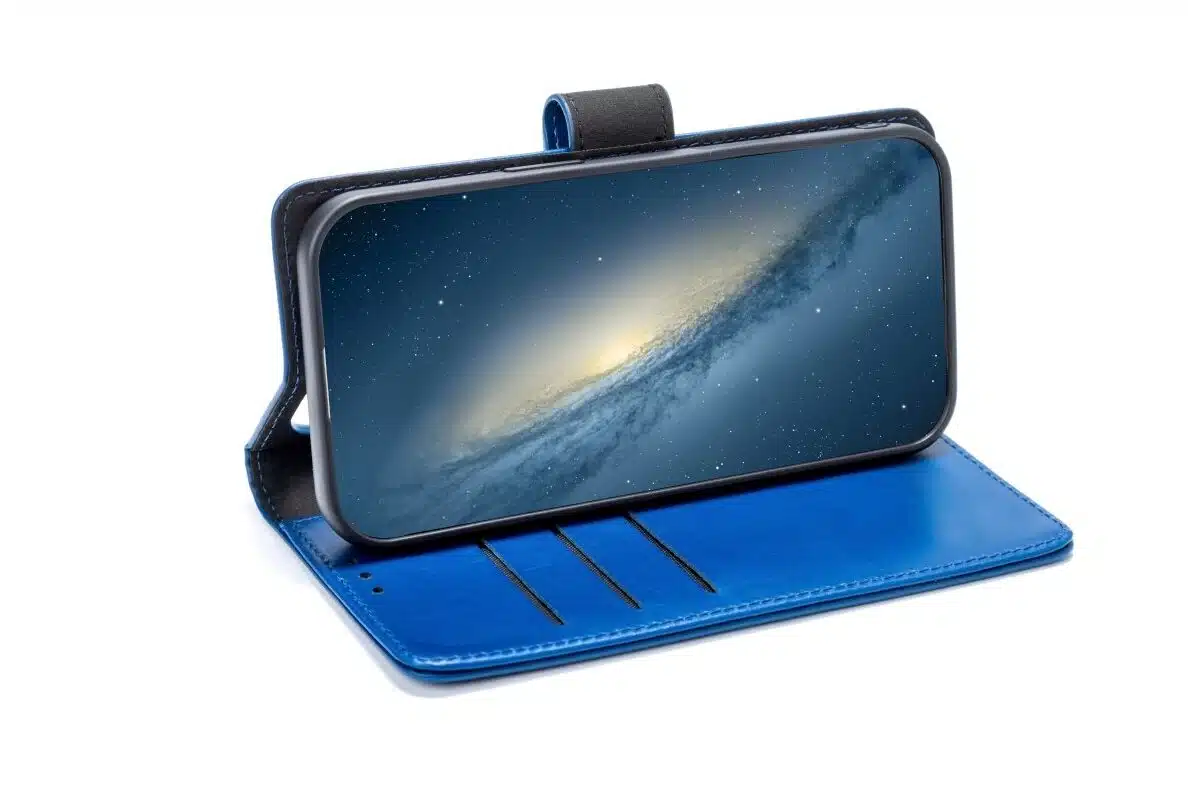 Cityhoesje-Bookcase 2 in 1 iPhone 17 Air-Magsafe-Leer-Blauw - Afbeelding 2