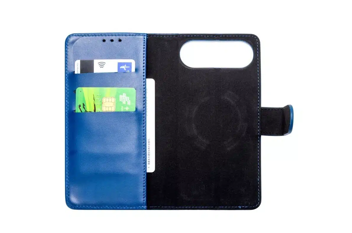 Cityhoesje-Bookcase 2 in 1 iPhone 17 Air-Magsafe-Leer-Blauw - Afbeelding 5