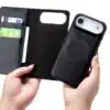 Cityhoesje-Bookcase 2 in 1 -iPhone 17 Air-Magsafe-Leer-Zwart - Thumbnail Image 3