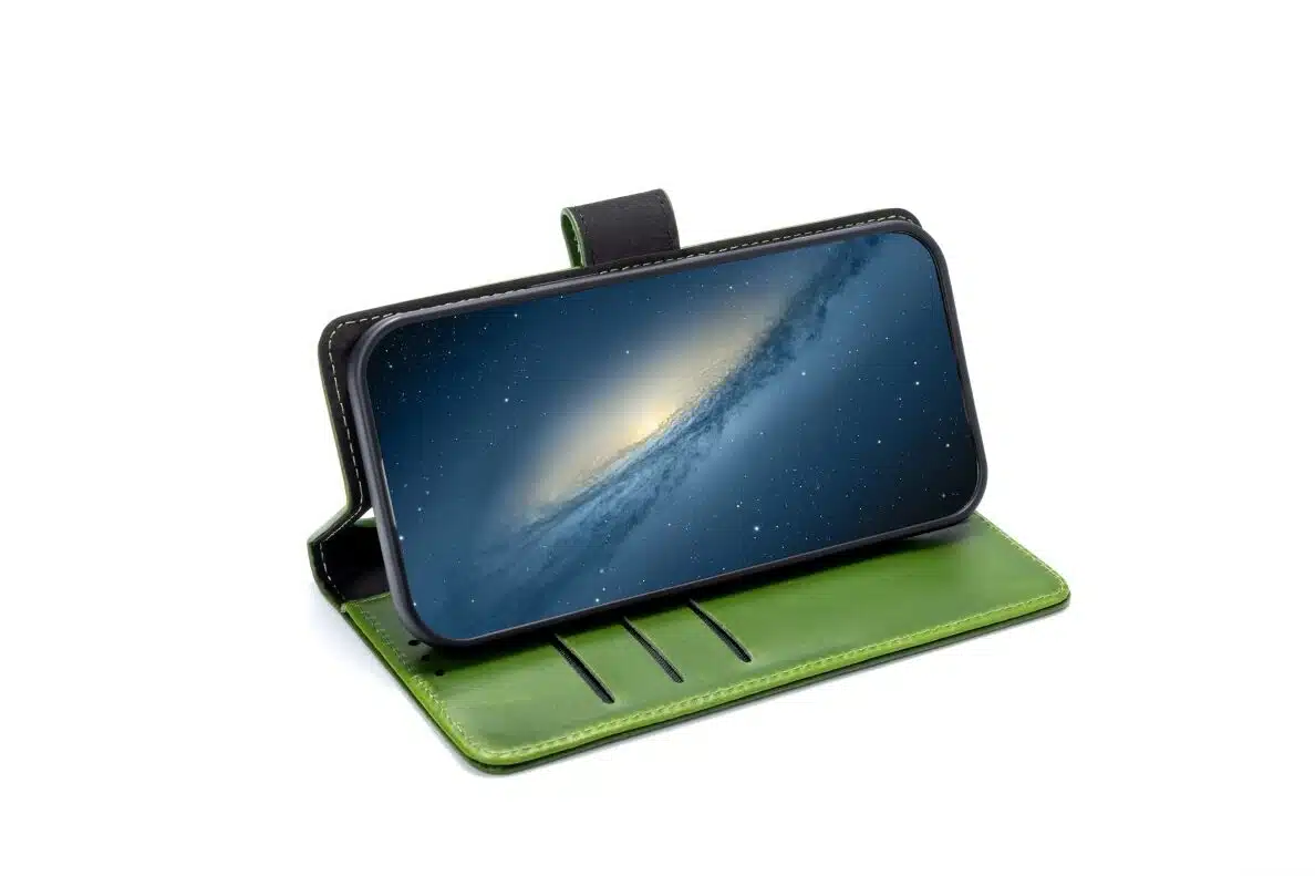 Cityhoesje-Bookcase 2 in 1 iPhone 17 Air-Magsafe-Leer-Groen - Afbeelding 2