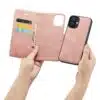 Cityhoesje-Bookcase-iPhone 16-2 in 1-Roze - Thumbnail Image 2