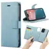 Cityhoesje-Bookcase-iPhone 16-2 in 1-Light Blauw - Thumbnail Image 1