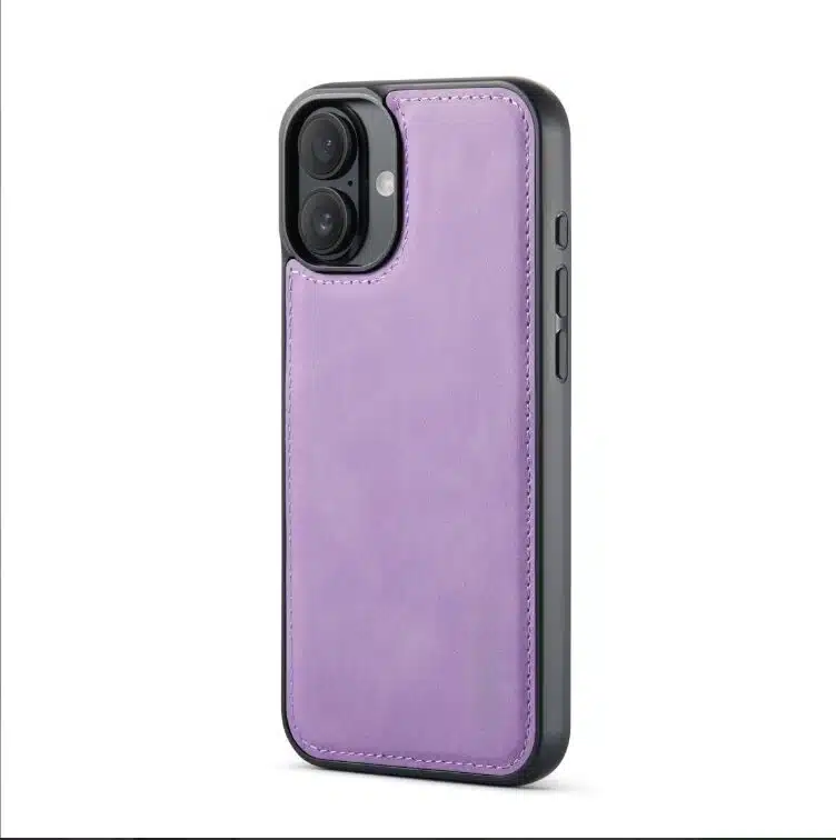 Cityhoesje-Bookcase-iPhone 16-2 in 1-Paars - Afbeelding 4