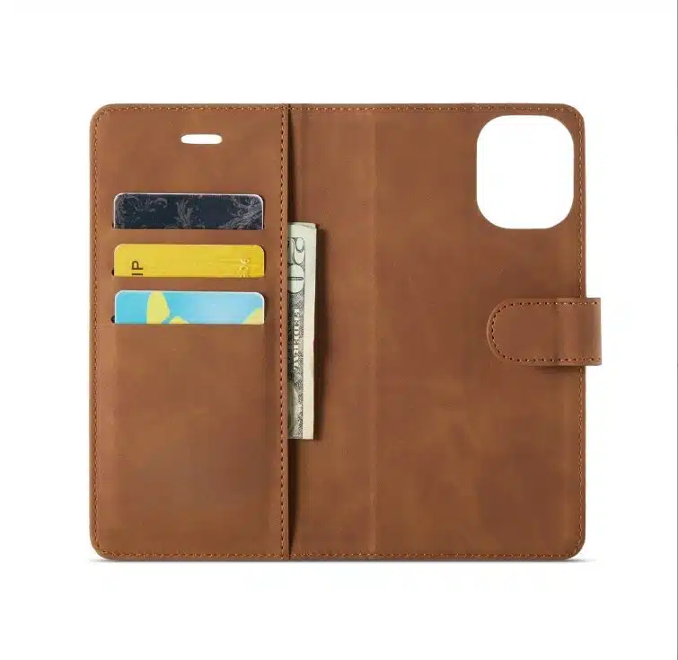 Cityhoesje-Bookcase-iPhone 16-2 in 1-Bruin - Afbeelding 3