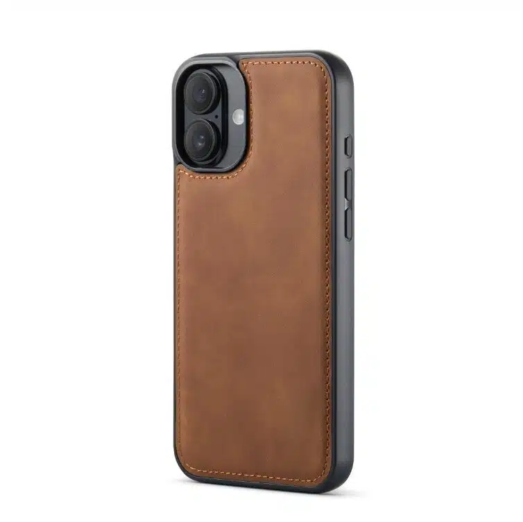 Cityhoesje-Bookcase-iPhone 16-2 in 1-Bruin - Afbeelding 5