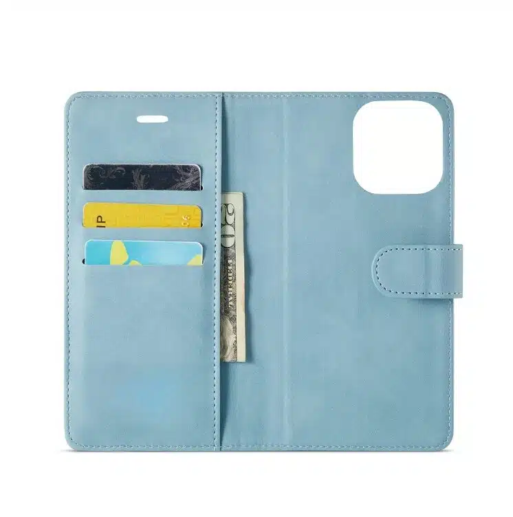 Cityhoesje-Bookcase-iPhone 16 Pro-2 in 1-Licht Blauw - Afbeelding 3