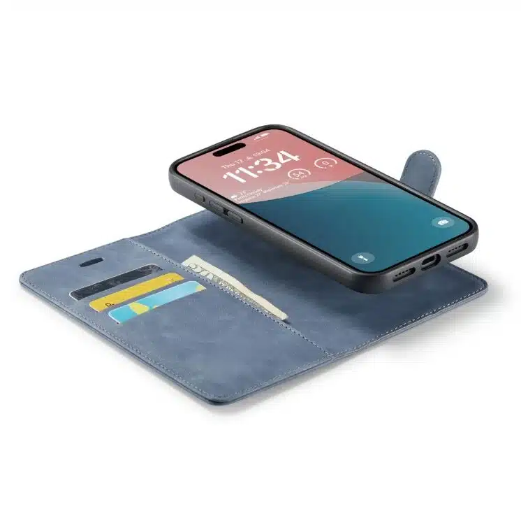 Cityhoesje-Bookcase-iPhone 16 Pro-2 in 1-Grijs - Afbeelding 5
