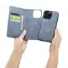 Cityhoesje-Bookcase-iPhone 16 Pro-2 in 1-Grijs - Thumbnail Image 2