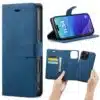 Cityhoesje-Bookcase-iPhone 16 Pro Max-2 in 1-Donker Blauw - Thumbnail Image 1