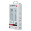 Swissten - Textile - USB to USB-C -  2 mtr - Fast Charging - Zilver - Thumbnail Image 3