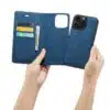 Cityhoesje-Bookcase-iPhone 16 Pro Max-2 in 1-Donker Blauw - Thumbnail Image 2