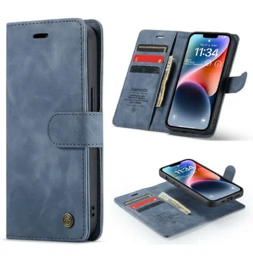 Casemania 2in1 Magnetic-Bookcase-Samsung A17-Grijs-Cityhoesje.nl