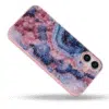 Casemania-iphone 17-Backcover-Blauw Roze -Marmer Glitter-3
