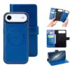 Casemania – Bookcase 2 in 1-Leer- Magsafe – iPhone 17-Blauw-1