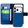 Casemania – Bookcase 2 in 1-Leer- Magsafe – iPhone 17 Pro-Blauw-2