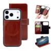 Casemania – Bookcase 2 in 1-Leer- Magsafe – iPhone 17 Pro-Bruin-1