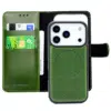 Casemania – Bookcase 2 in 1-Leer- Magsafe – iPhone 17 Pro-Groen-2