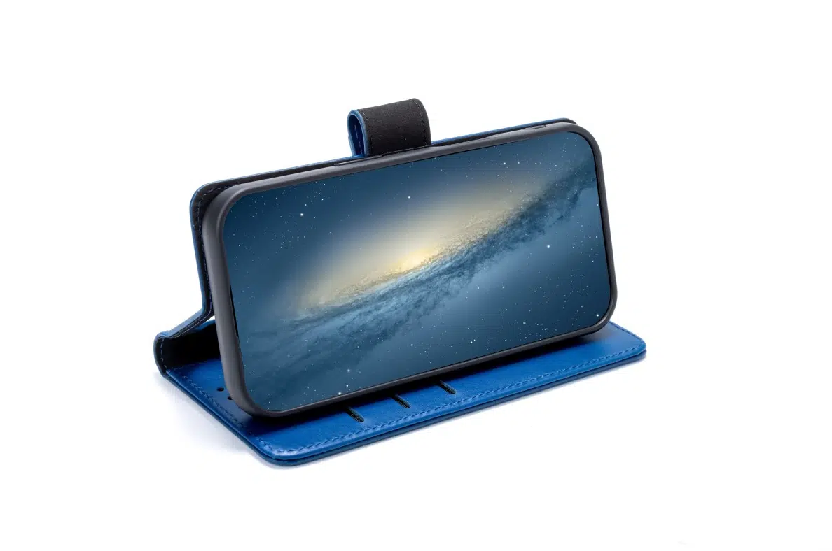 Cityhoesje-2in1-Bookcase-iPhone 17 Pro-18 Pro-Leren-Blauw - Afbeelding 5