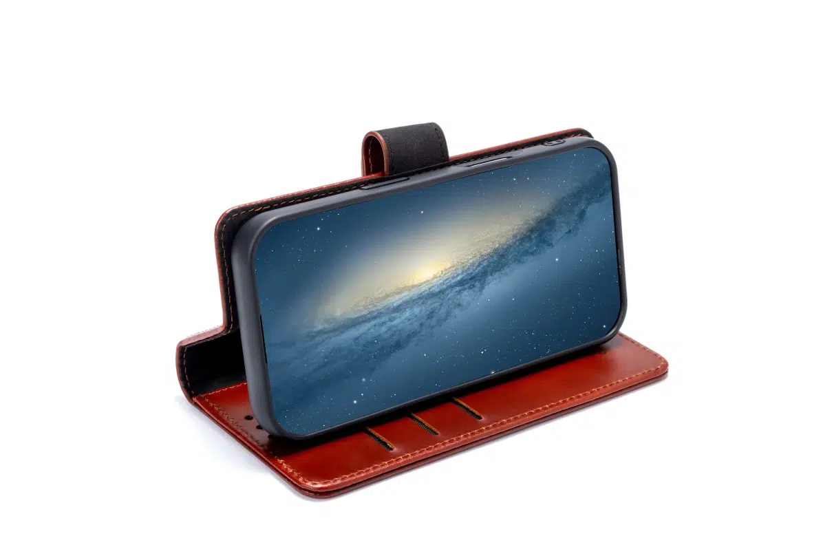 Cityhoesje-2in1-Bookcase-iPhone 17 Pro-18 Pro-Leren-Bordeaux - Afbeelding 5