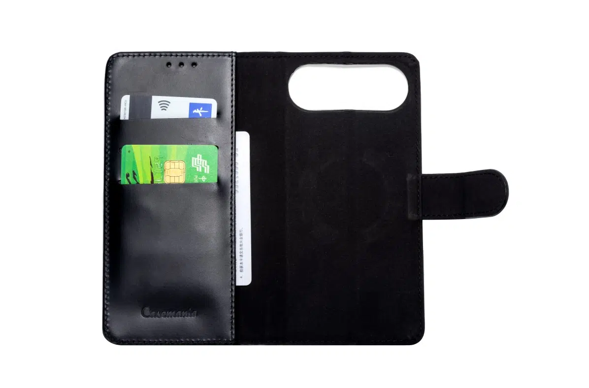 Casemania – Bookcase 2 in 1-Leer- Magsafe – iPhone 17-Zwart-4
