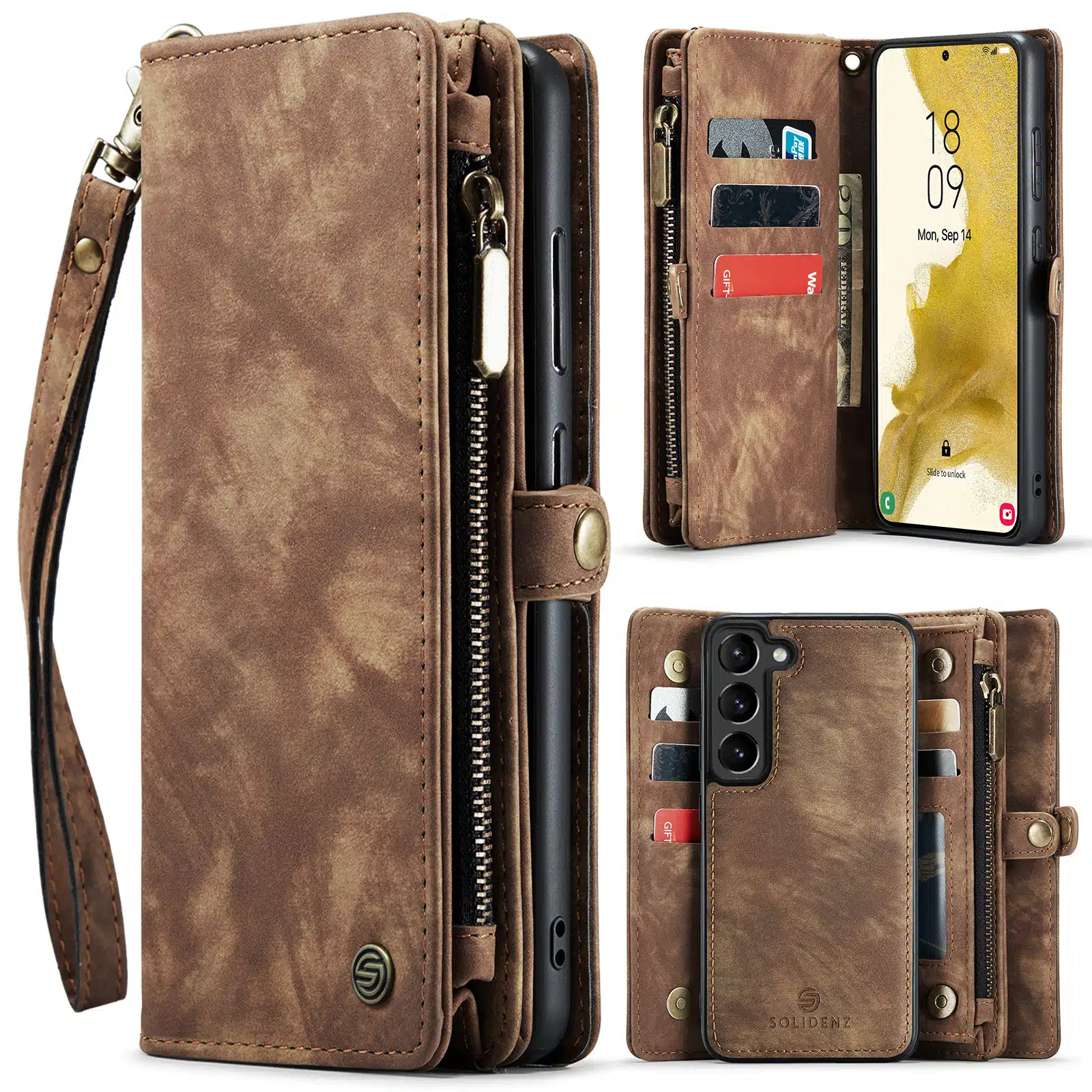 Solidenz-Urban-Samsung S23 Plus-Wallet 2in1 - Bookcase Blauw - Afbeelding 1