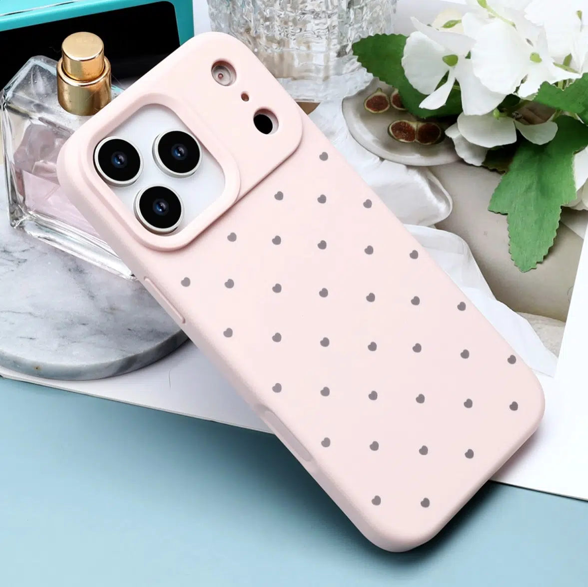 Cityhoesje-Backcover-iPhone 17 Pro-18 pro-Licht roze - Afbeelding 3