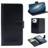 Cityhoesje-Bookcase-iPhone 17 Pro-18 Pro-Leer-Zwart - Thumbnail Image 1