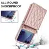 Solidenz-Fashion-Portemonnee-hoesje-met-koord-Samsung-Galaxy-Z-Flip-7-Rosegoud