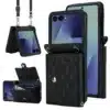 Solidenz-Fashion-Portemonnee-hoesje-met-koord-Samsung-Galaxy-Z-Flip-7-Zwart-1