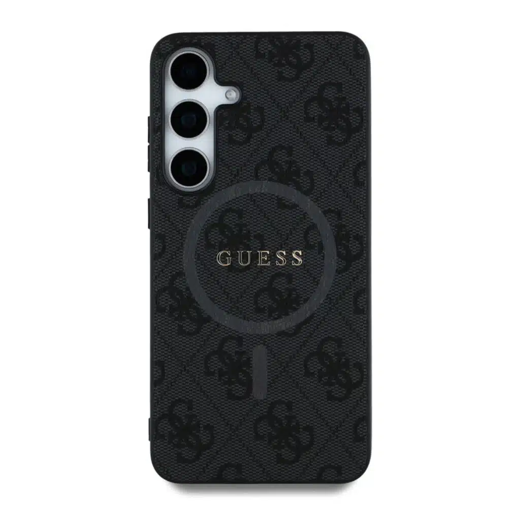 Guess Backcover Hoesje voor Galaxy S24-S25 – 4G Colored Ring Classic Logo – MagSafe – Zwart - Afbeelding 4