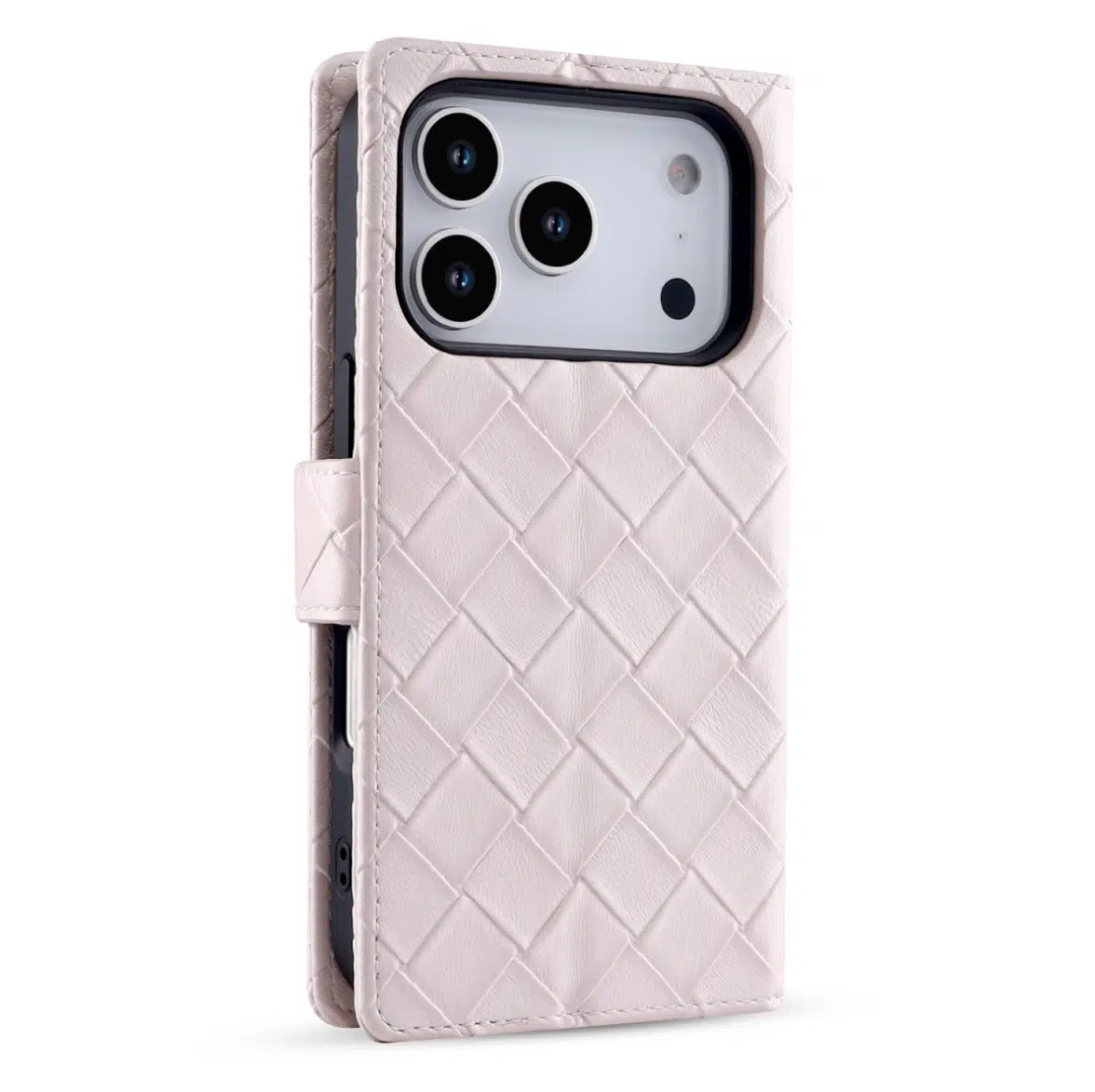 Cityhoesje-Bookcase 2-in-1-Woven-MagSafe-iPhone 17 Pro-18 Pro-Zalm - Afbeelding 5