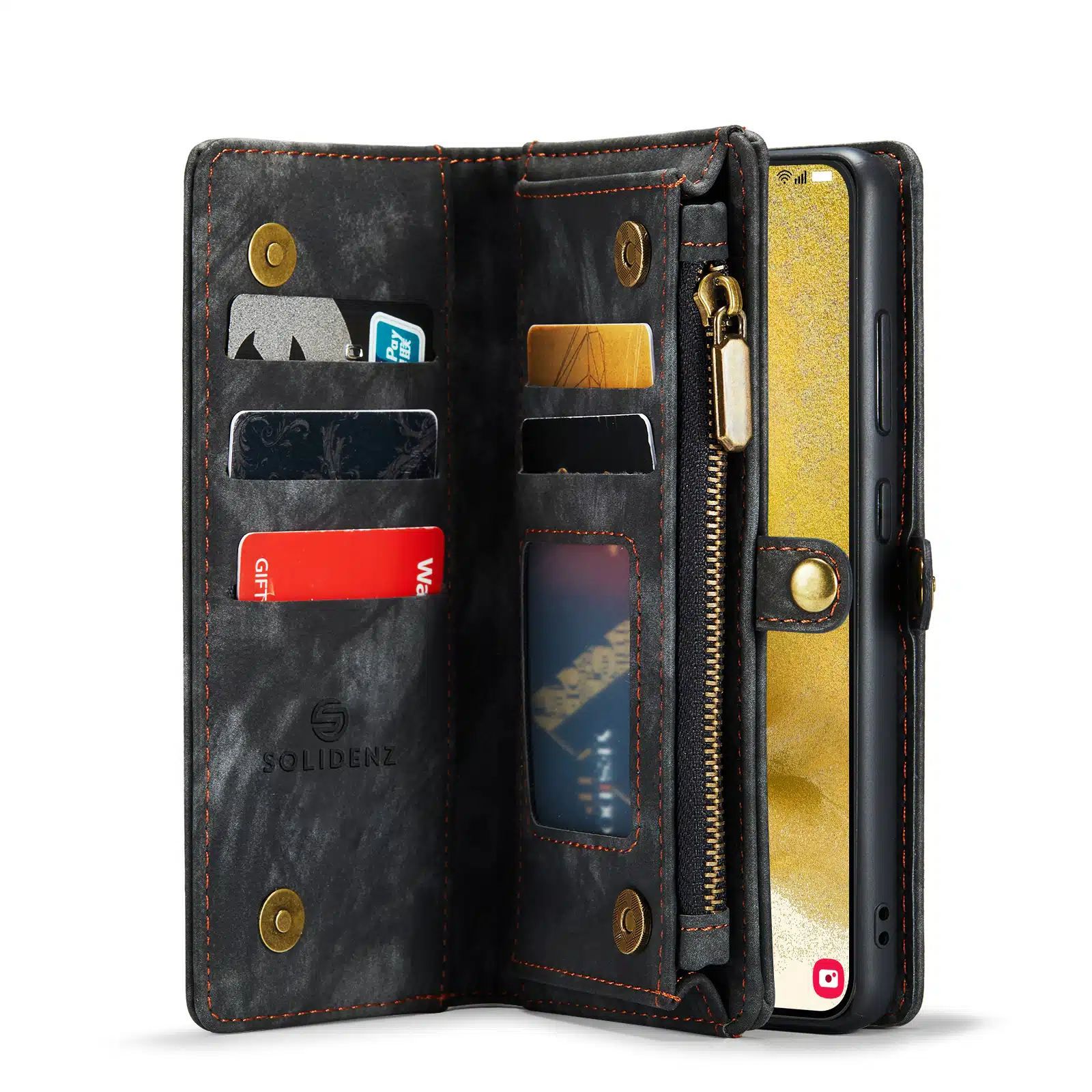 Samsung S25 FE-Solidenz-Urban-Wallet--hoesje-Zwart-2-Cityhoesje.nl