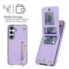 Solidenz Fashion Portemonnee hoesje met koord Samsung Galaxy S25 FE – Paars - Thumbnail Image 2