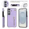 Solidenz Fashion Portemonnee hoesje met koord Samsung Galaxy S25 FE – Paars - Thumbnail Image 3