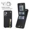 Solidenz Fashion Portemonnee hoesje met koord Samsung Galaxy S25 FE – Zwart - Thumbnail Image 2