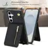 Solidenz Fashion Portemonnee hoesje met koord Samsung Galaxy S25 FE – Zwart - Thumbnail Image 4