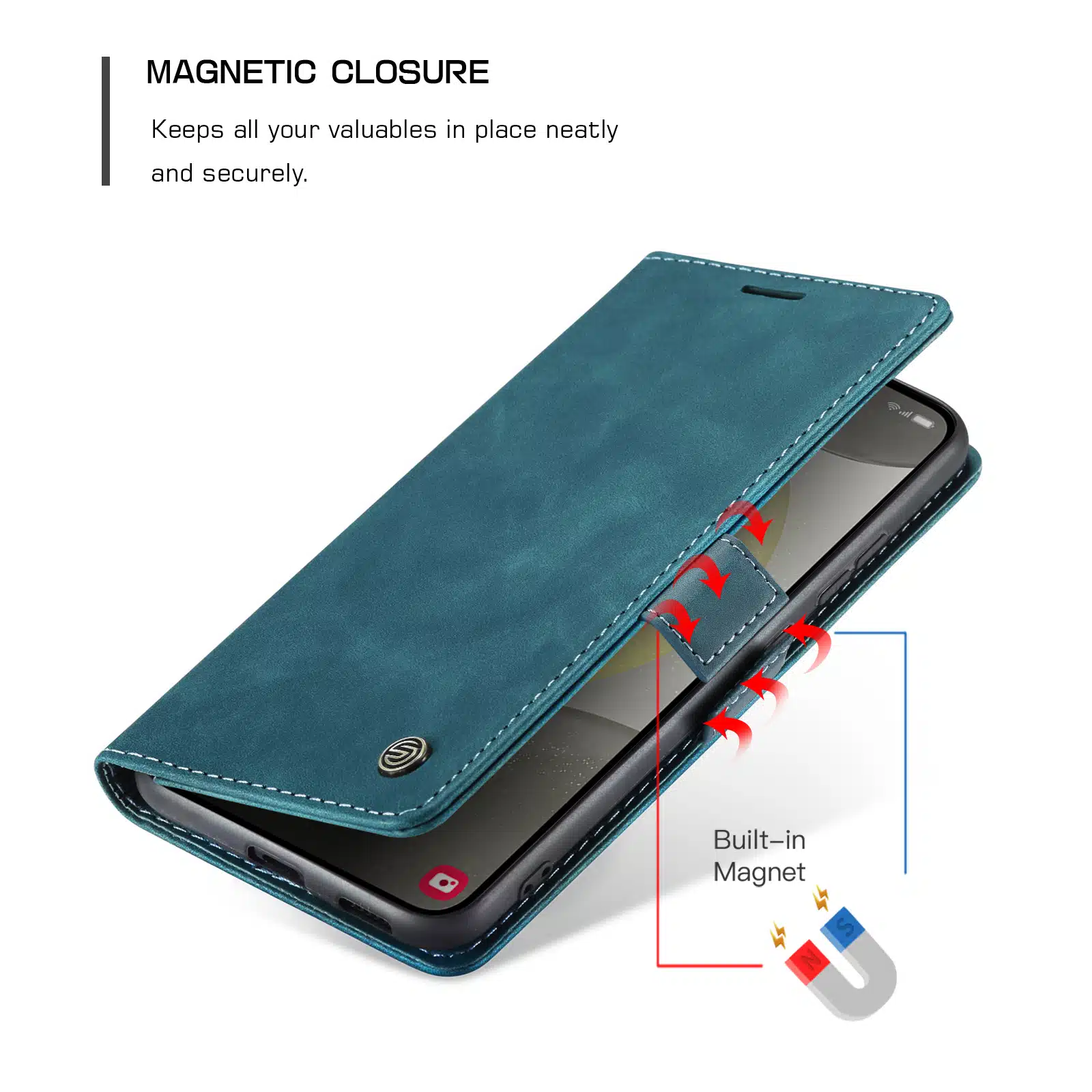 Solidenz Urban Book Samsung Galaxy S25 FE hoesje – Blauw - Afbeelding 7