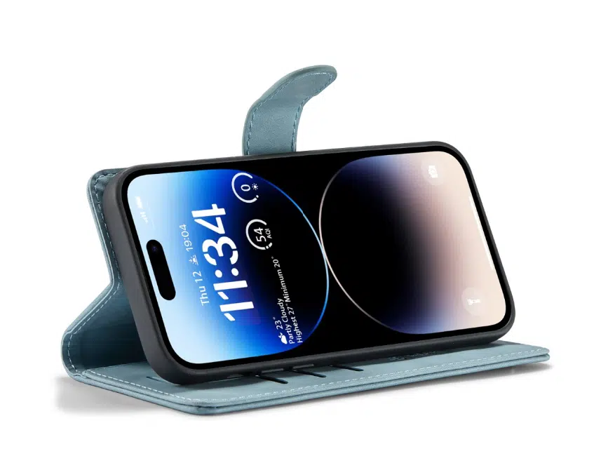 Casemania - 2-in-1 Bookcase Hoesje – iPhone 15 Pro - LichtBlauw - Afbeelding 4
